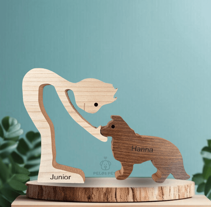 Border Collie Wood Sculpture