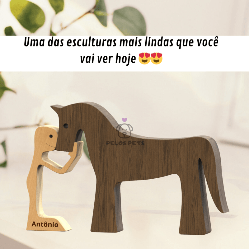 Wood Sculpture - Horse