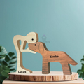 Human and Pet SRD Wood Sculpture