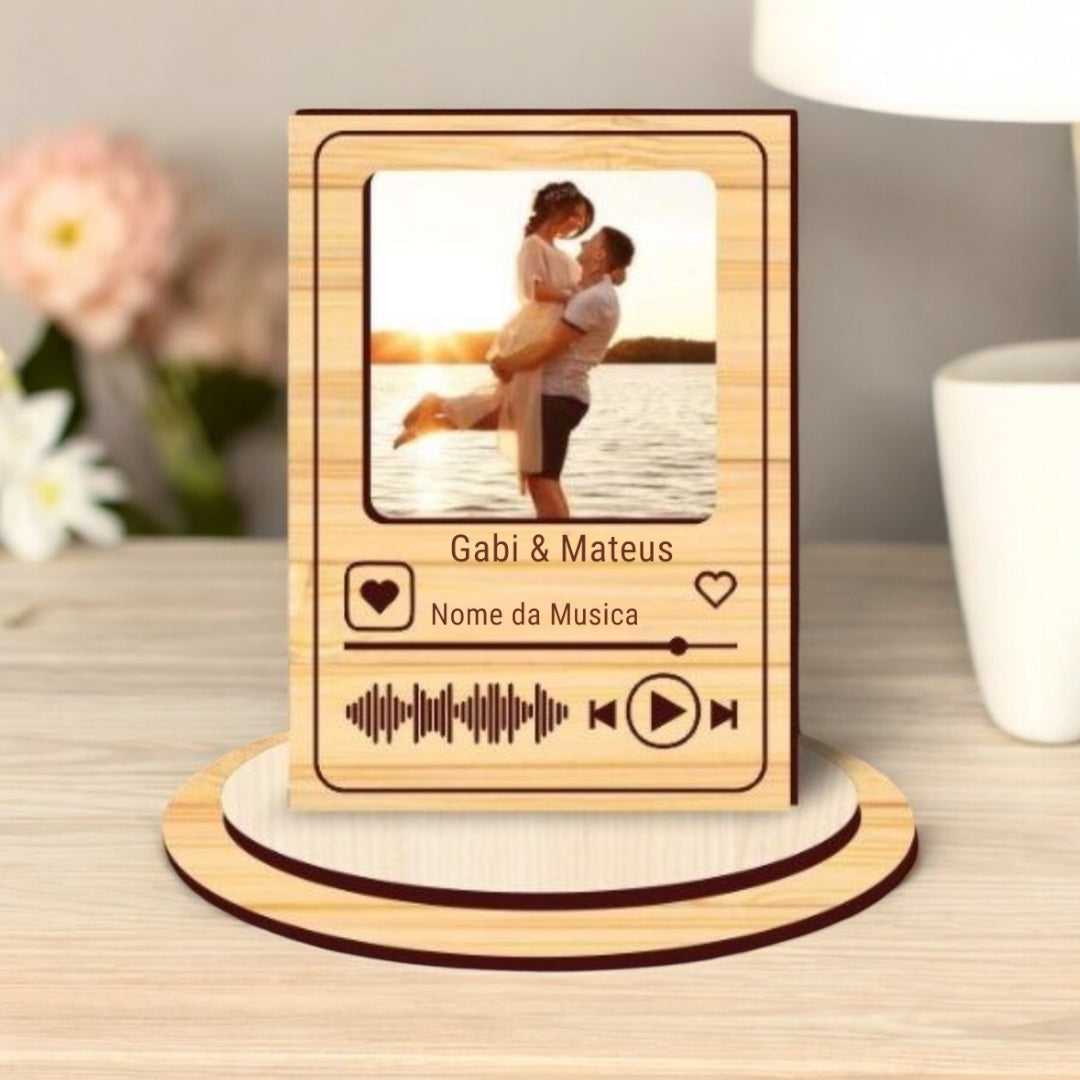 Onda Sonora do Amor - Placa Personalizada em MDF