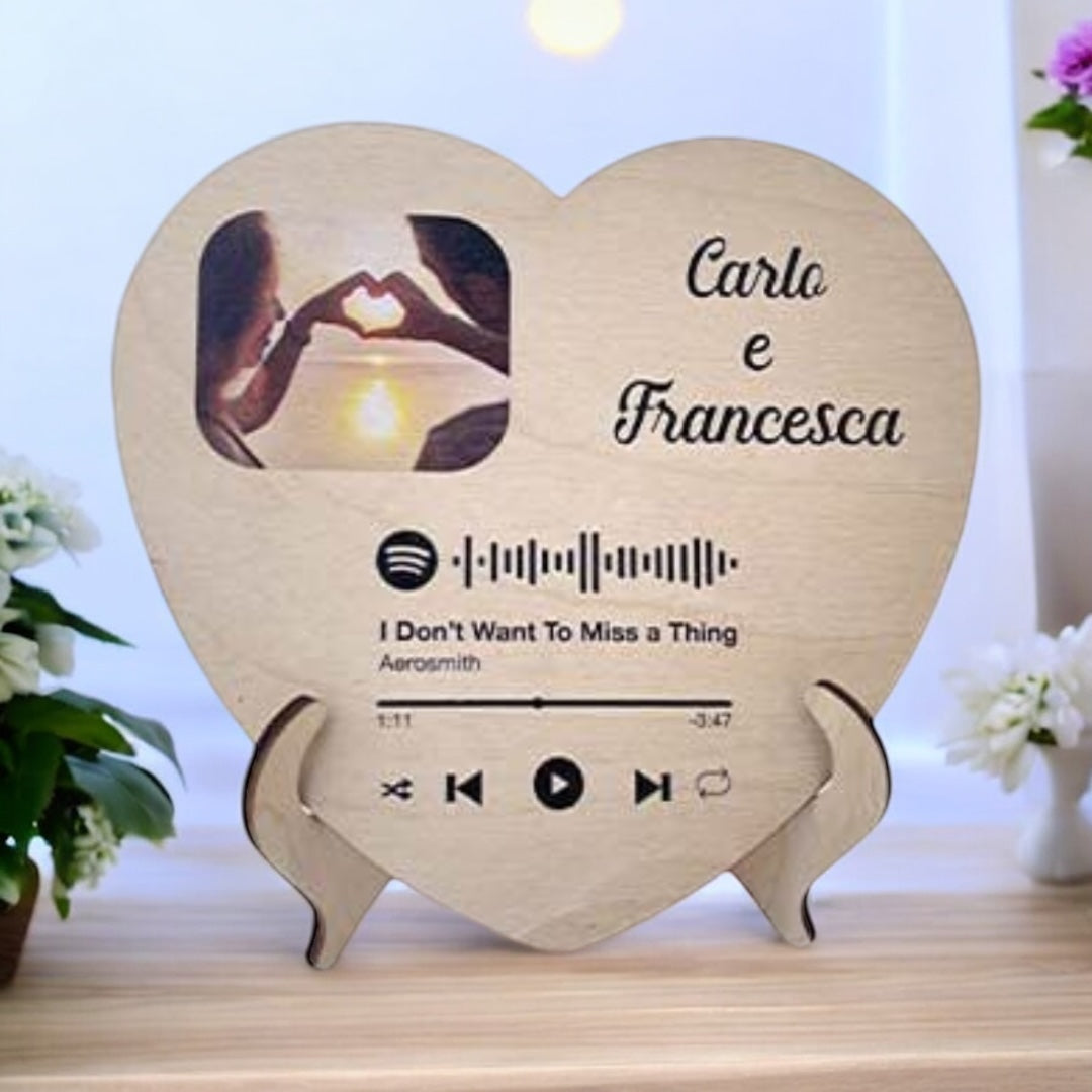 Onda Sonora do Amor - Placa Personalizada em MDF