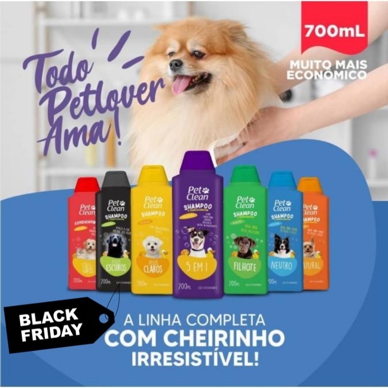 Shampoo e Condicionador CLEAN PET 2 in 1 para Cães e Gatos