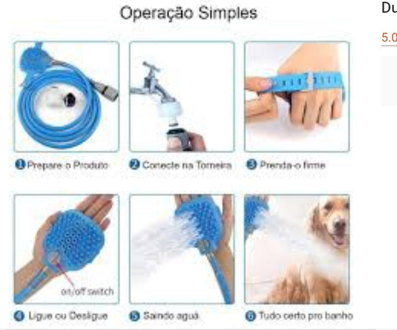 Pet Shower with Massager FOR PETS 